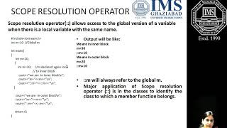 scope resolution operator