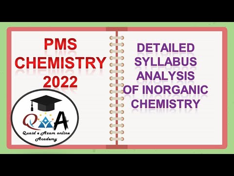 PMS CHEMISTRY DETAILED SYLLABUS ANALYSIS OF INORGANIC CHEMISTRY- PMS 2022 PREPARATION-QAOA