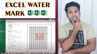 how to insert watermark in Excel hindi #excelwatermark #watermark