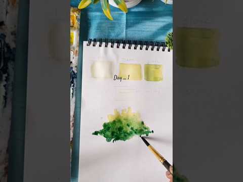 how to start watercolor painting ।। day _1 ...চলো সবাই একসাথে জল রং শিখি।।#watercolourpainting