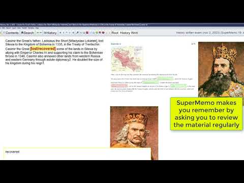 Cramming for an exam (with SuperMemo for Windows)
