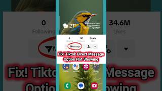 How To Fix Tiktok Direct Message Option Not Showing | Tiktok Settings #shorts #viralvideo #views