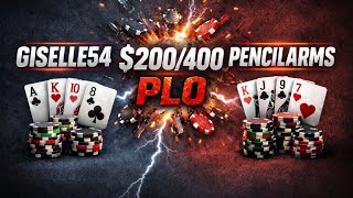 Giselle54 v PencilArms - $200/$400 - Pot Limit Omaha - Feb 11th