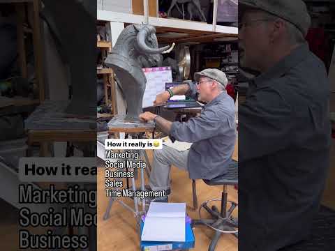 Grabbing the bull by the horns in 2024 😅 #art #artist #sculptor #artmeme #sculpture #funny