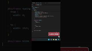 ⚡Ultra Pro CSS Typing Animation 🚀 | #shorts #coding #typing #codingshorts #frontend #uxdesign #tips