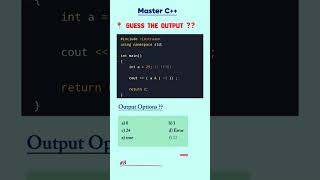 C++ Code Quiz 🔷 Bitwise operators #cpp #coding #learncpp #codinginterview #cs #bitmanipulation #code
