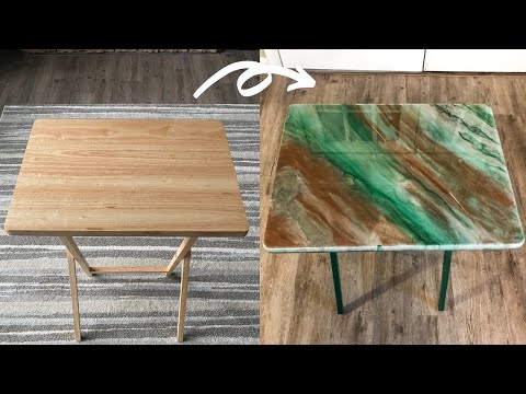 Turn your TV Tray Into This! - Epoxy Resin DIY Pour - Step by Step Tutorial
