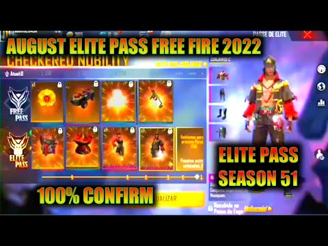 free fire august elite pass 2022 | season 51 elite pass free fire | new elite pass free fire