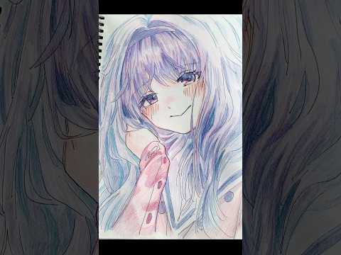 Waguri Kaoruko 🪻🖊️ #anime #fanart #drawing #sketch #thefragrantflowerbloomswithdignity #薫る花は凛と咲く