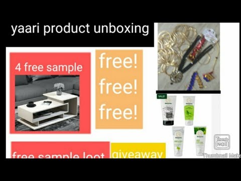 free sample products today | free coffe table | free products today | yarri product unboxing
