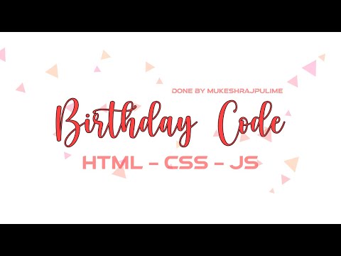 Special Birthday Work || Html CSS Code || Venatus Works
