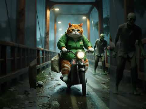 FAT CAT.....HUGS ZOMBIES #catvideos #shortvideo #zombie
