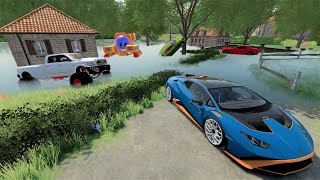 Huge storm floods our city | Farming Simulator 22