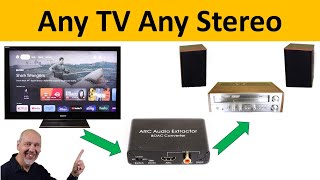 One Adapter for Any TV To Any Stereo,  3 Easy Steps to Great TV Sound