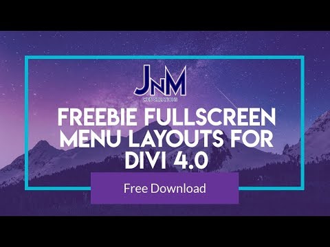 Freebie! Divi Fullscreen Menu Header Layouts