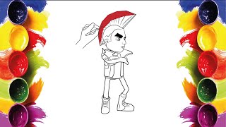 How to  Color Spike From Subway Surfers | Markers  |  Mini Artists World