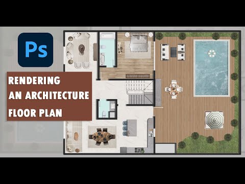 How to render floor plan in photoshop#photoshop_tutorial_in_hindi