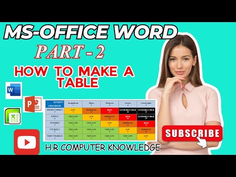 How to Create a table  in MS Word | Step-by-Step Tutorial 🔥 #computer #msword #microsoft #tranding ⭐