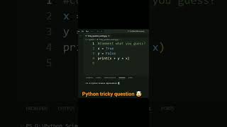 Python Tricky Question 6 | Can You Solve This? #shorts #python #youtubegrowth #trickshots #tricks