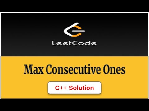 485 Max Consecutive Ones Leetcode CPP Solution