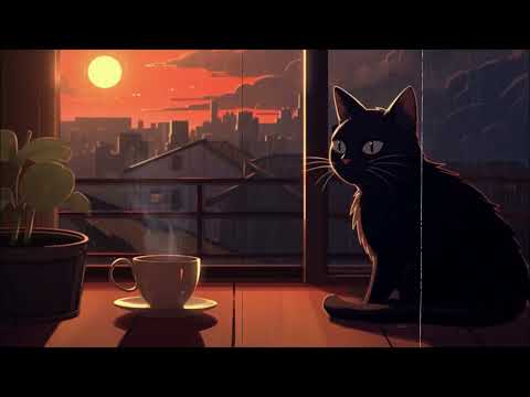 1 Hour Lofi Cat • Rainy day in 1980s 🌧 lofi hip hop radio | chill beats to relax/study to