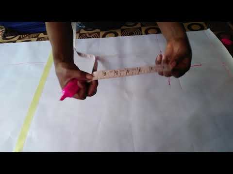 How to draft and cut a palazzo pant (trouser)/DIY