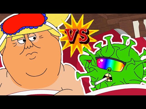 Trump vs Covid "I'm real" remix | Cartoon Rap Battle