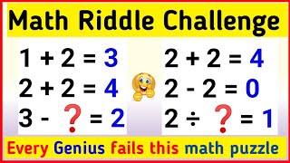 Math Puzzle Challenge | Test Your IQ | Brain treser | Riddle Games | Math Quiz world |