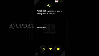 Which SQL statement is used to change data in a table? #interviewprep