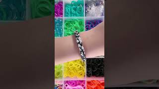 black and white loom band bracelet