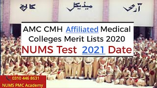 NUMS Registration Open/NUMS Test 2021 Date Announced/NUMS and CMH College MERIT LIST/PMC NMDCAT 2021