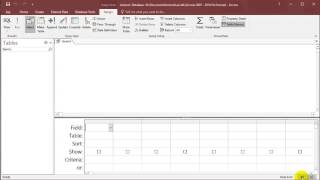 SQL with Microsoft Access 2016 lesson 1 - Create table