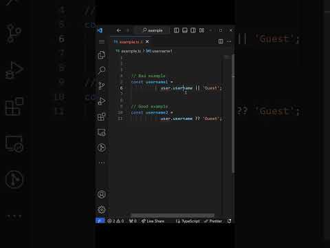 Clean Code - Nullish Coalescing #cleancode #programming #typescript