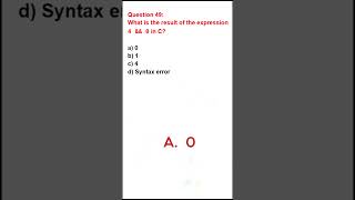 C Programming MCQ's PART-14 | C Programming Language #14  #sachinswami #exam #codingproblems #coding