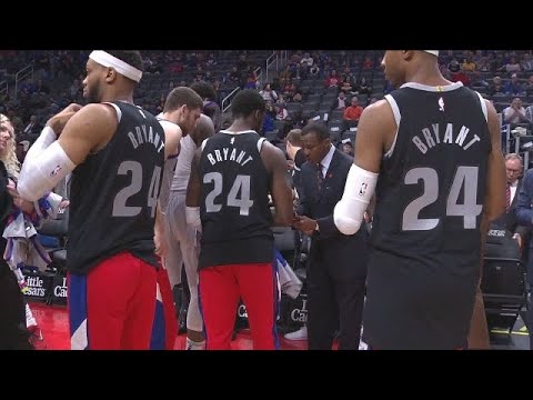 Pistons Wear Jersey's With Both Kobe Bryant's Numbers on Them | Pistons vs Cavaliers