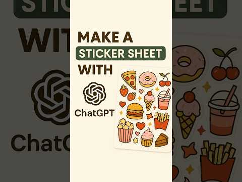 How to Create a Custom Sticker Sheet with ChatGPT! #shorts #chatgpt #chatgptprompts