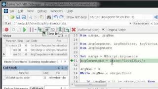 How to Debug VBScript with SplineTech VBS Debugger