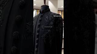Designer wedding sherwani for groom | Black Indowestarn sherwani for men #sherwani #trending #groom