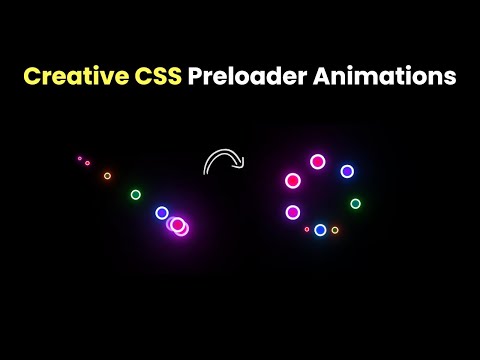 Circular CSS Preloader Animation with Glowing Effect - CSS3 Animation Effects (#preloader)