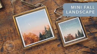 Learn How To Paint a Mini Fall Landscape | Perfect Gift For the Holiday Season
