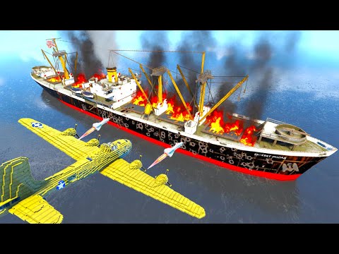 Warplanes vs Liberty Ship | Insane Battle at Sea | Teardown