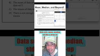 Data sets: mean, median, std dev & wrap up #desmos #sat #maths #education #scalarlearning