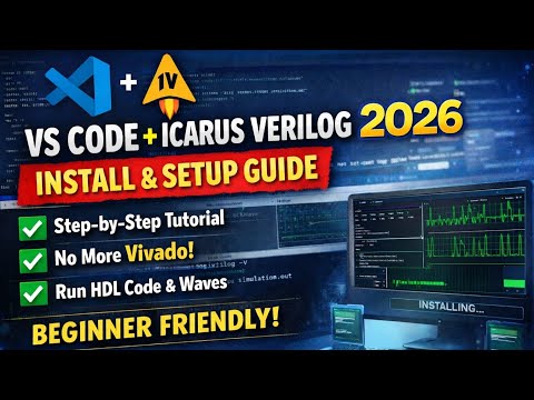 Verilog Setup for PC and Laptop | VS Code + Icarus Verilog + GTKwave Installation 🔥 |