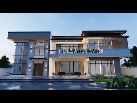Luxurious Modern Two-Story House | Enscape