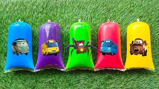 Unboxing Disney Pixar Cars : Lightning McQueen, Bubble car, Monster Car, Cho Cho charles, Tayo Bus.