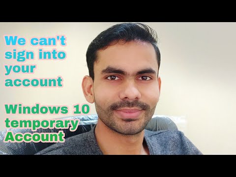 How to fix We can't sign in to your account.(Hindi) Windows 10  temporary profile error (Amaze Tips)