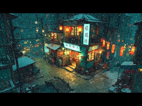 Snow Night Lofi Radio ❄️ live chill music for studying, sleeping and calm relaxation | AK Audio 25