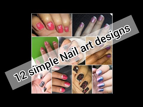 12 simple Nail art designs, you can try it yourself / Nail art / nail art at home / simple nail art