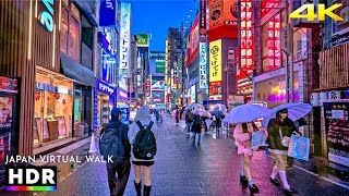 Rainy Evening Walk in Tokyo Shinjuku, Japan • 4K HDR