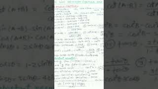 Class 11 Trigonometric formulas sheet #trignometricidentities #trignometryclass11